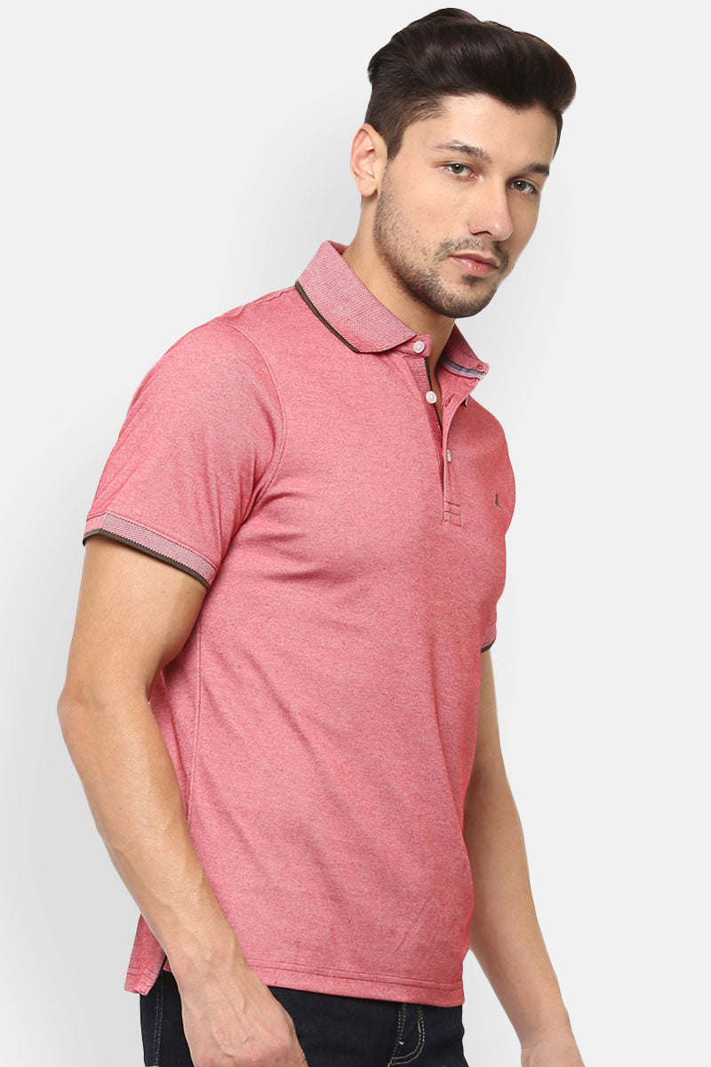 Men's Polo Collar T-Shirt - Red