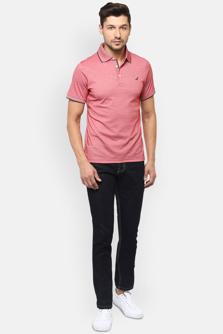 Men's Polo Collar T-Shirt - Red
