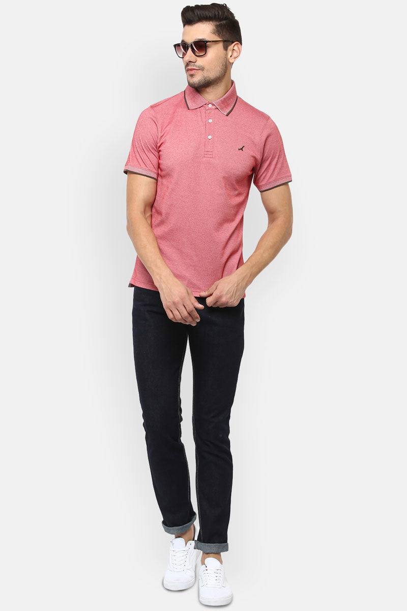 Men's Polo Collar T-Shirt - Red