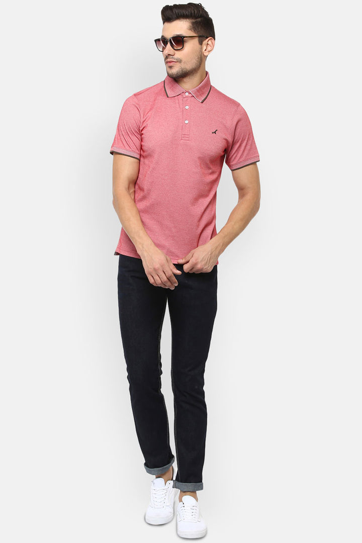 Men's Polo Collar T-Shirt - Red