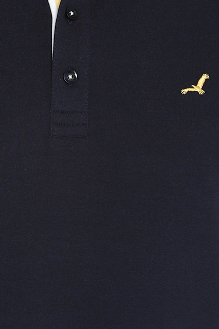 Polo Collar Half Sleeves T-Shirt for Men - Dark Navy
