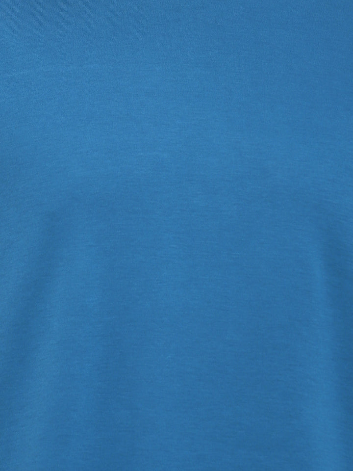 Supima Cotton Round Neck T-Shirt for Men - Sea Blue