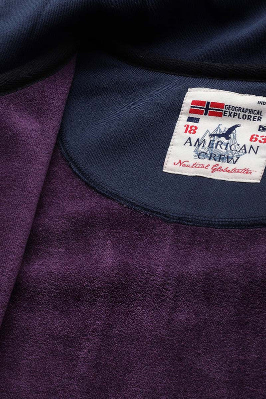 Men's Full Sleeves Zipper Jacket - Navy Blue