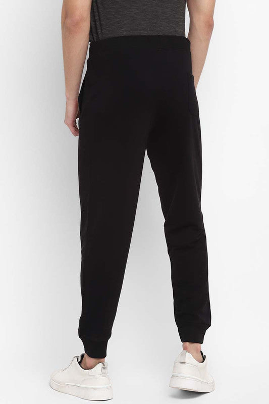 Black Track Pant for Men - Solid & 100% Cotton Regular Fit | JadeBlue