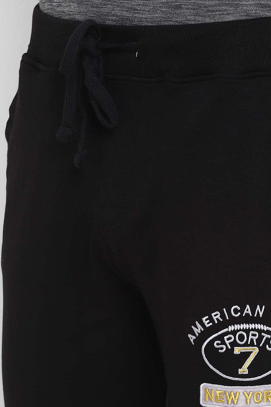 Men's Stretchable Jogger Track Pants - Black