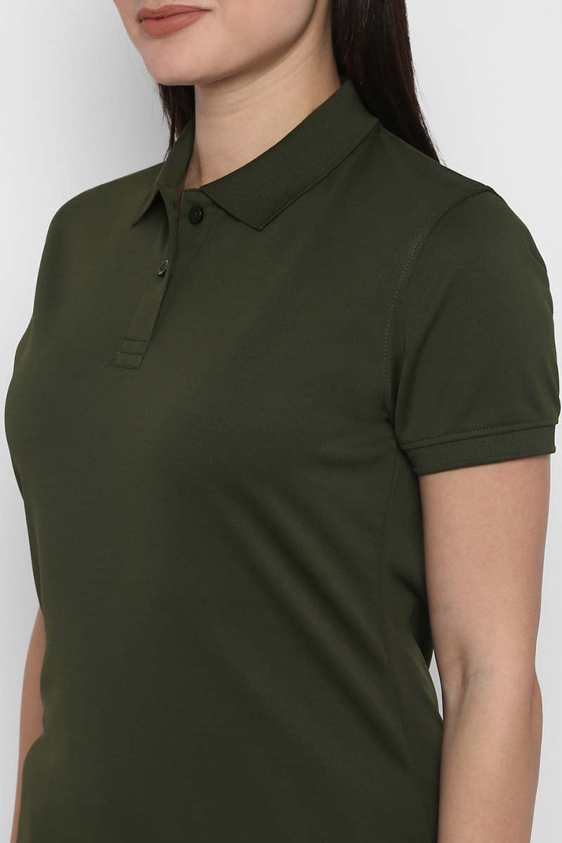 Polo Sports T-Shirt For Women with Moisture Wicking Olive