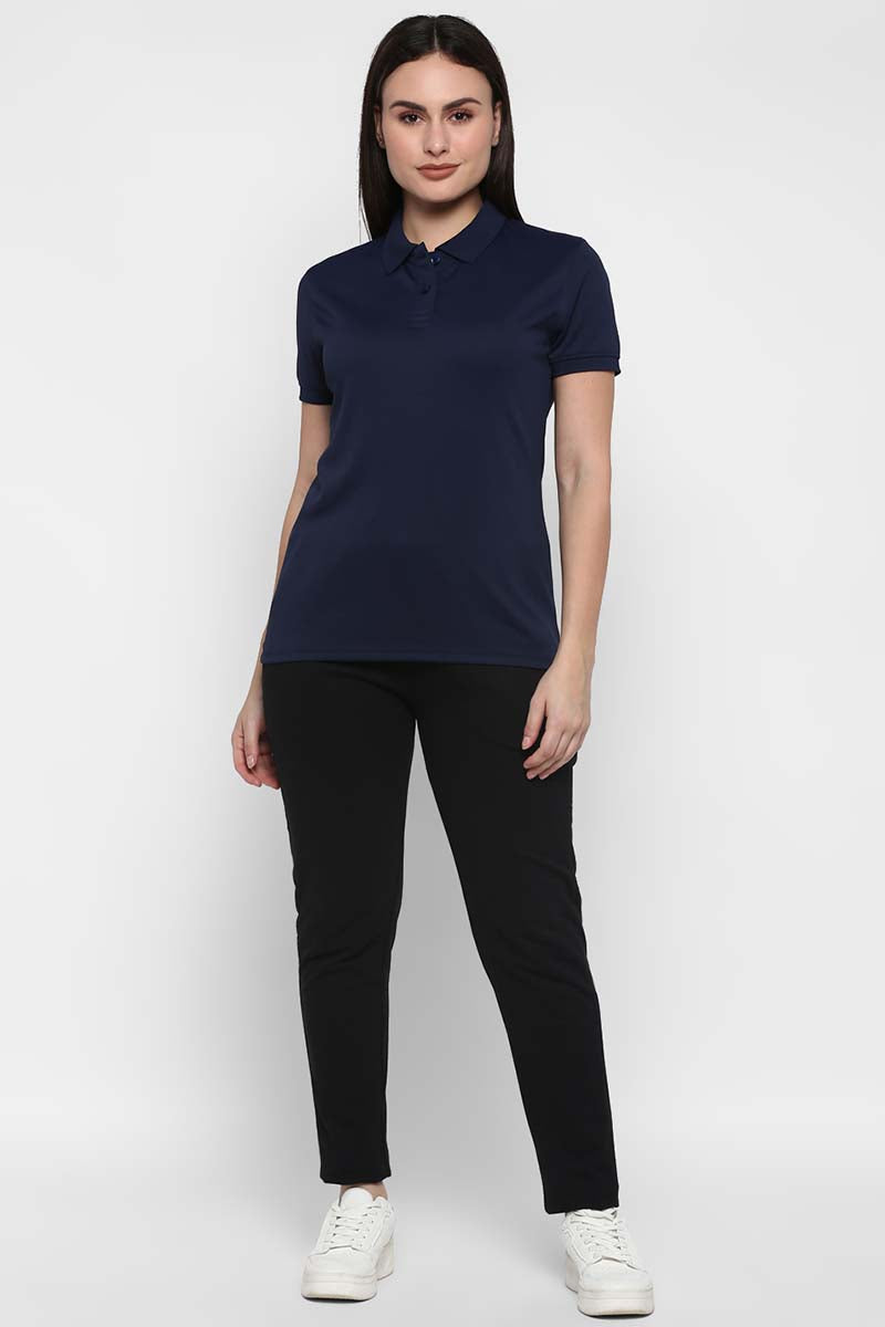 Polo Sports T-Shirt For Women with Moisture Wicking Navy Blue