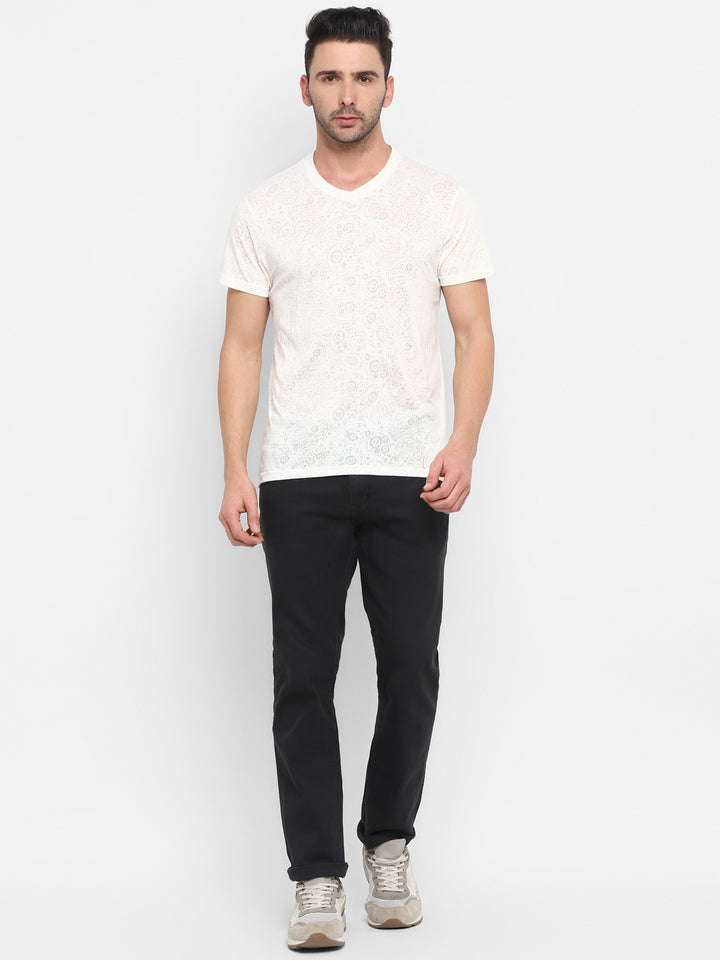 V-Neck T-Shirt for Men Burntout Fabric (NO EXCHANGE NO RETURN FINAL SALE)