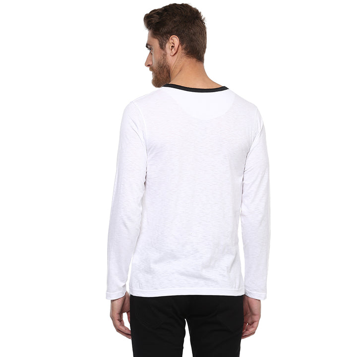 Men's Henley T-Shirt - White (No Exchange No Return)