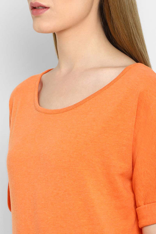 Cotton Lycra Women's Round Neck 3/4th Sleeves Top (CLEARANCE SALE NO EXCHANGE NO RETURN)