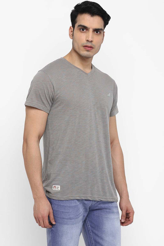 Men's V Neck Half Sleeves T-Shirt - (Clearance No Exchange No Return)