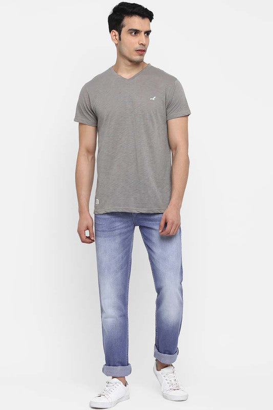 Men's V Neck Half Sleeves T-Shirt - (Clearance No Exchange No Return)