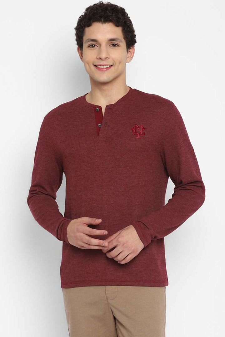 Henley Full Sleeves T-Shirt for Men (NO EXCHANGE NO RETURN CLEARANCE)