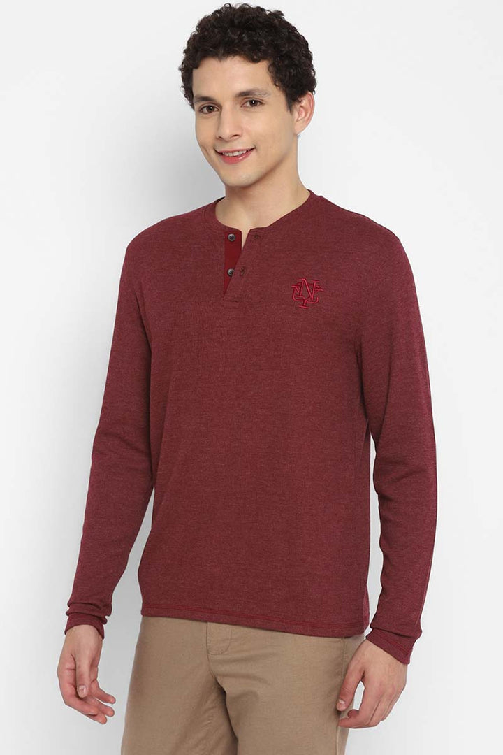 Henley Full Sleeves T-Shirt for Men (NO EXCHANGE NO RETURN CLEARANCE)