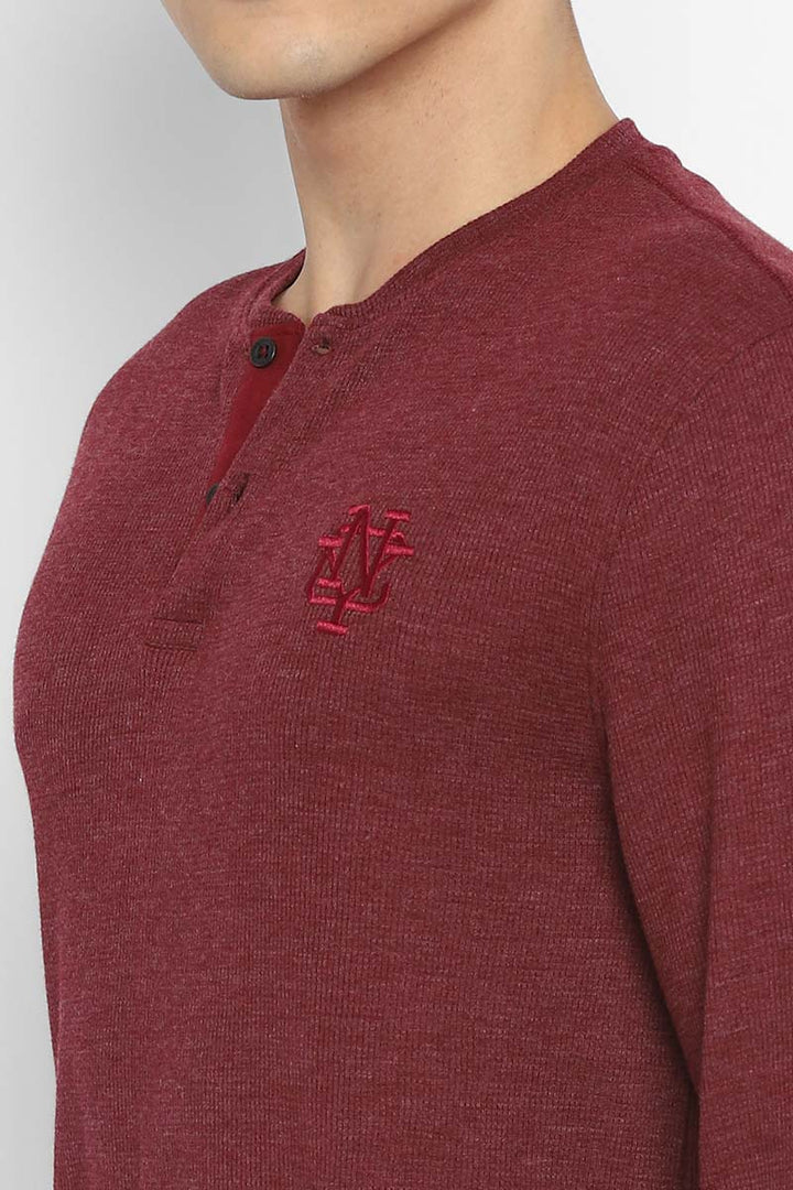 Henley Full Sleeves T-Shirt for Men (NO EXCHANGE NO RETURN CLEARANCE)