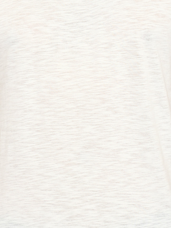 100% Cotton V Neck T-Shirt for Men - Off White (NO EXCHANGE NO RETURN)