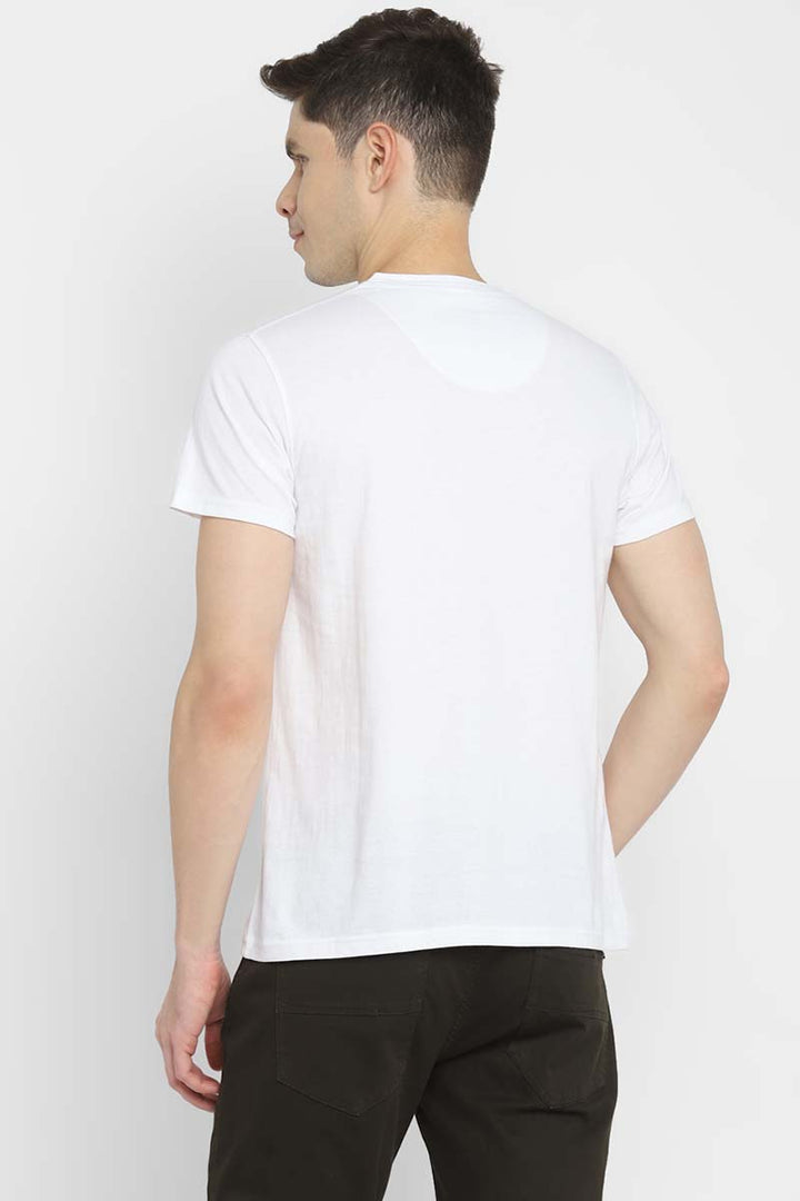 V-Neck Half Sleeves T-Shirt Combo Pack of 3 for Men - White, Black & Teal