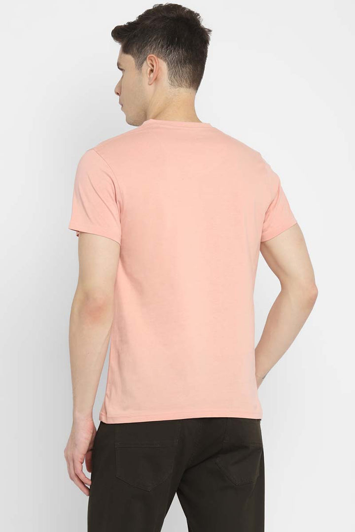V-Neck Half Sleeves T-Shirt Combo Pack of 3 for Men - White, Navy & Peach