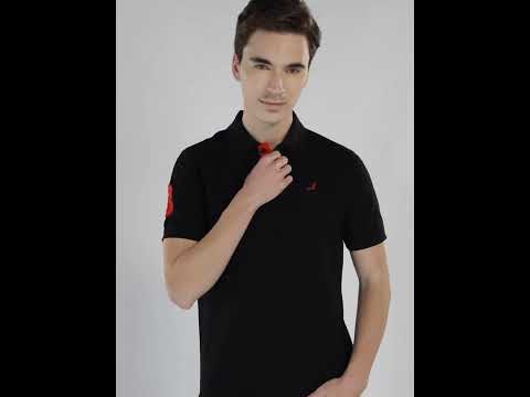 Men's Polo Collar T-Shirt - Black